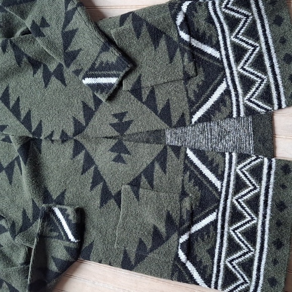 Frye Aztec Super Soft Oversized Comfy Pockets Western Print Cozy Long Cardigan - Picture 7 of 12
